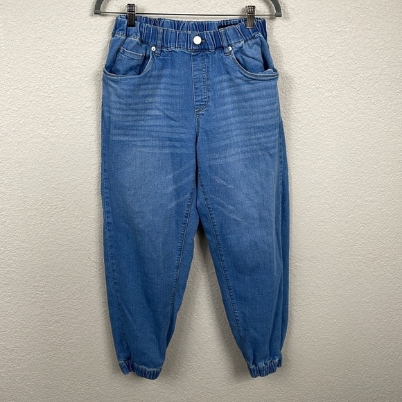 Blank NYC Denim Pull On Jogger Pants Stretch Waist Medium Wash Sz 27 - Picture 3 of 12